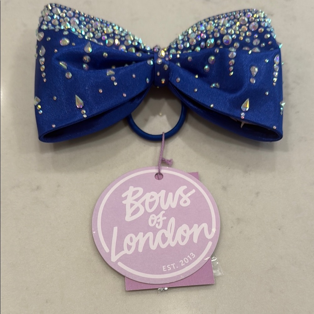 Bows of London Blue Rhinestone Hair Bow